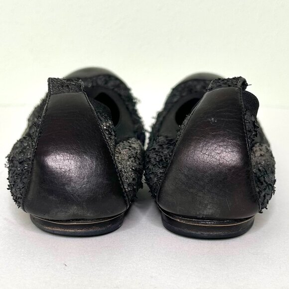 Chanel Stretch Spirit Cap Toe Flats in Dark Silver Size 8 38 - Picture 10 of 11